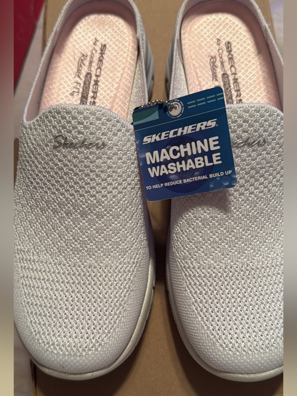 Skechers Women's Slip-On Knit Sneakers - White